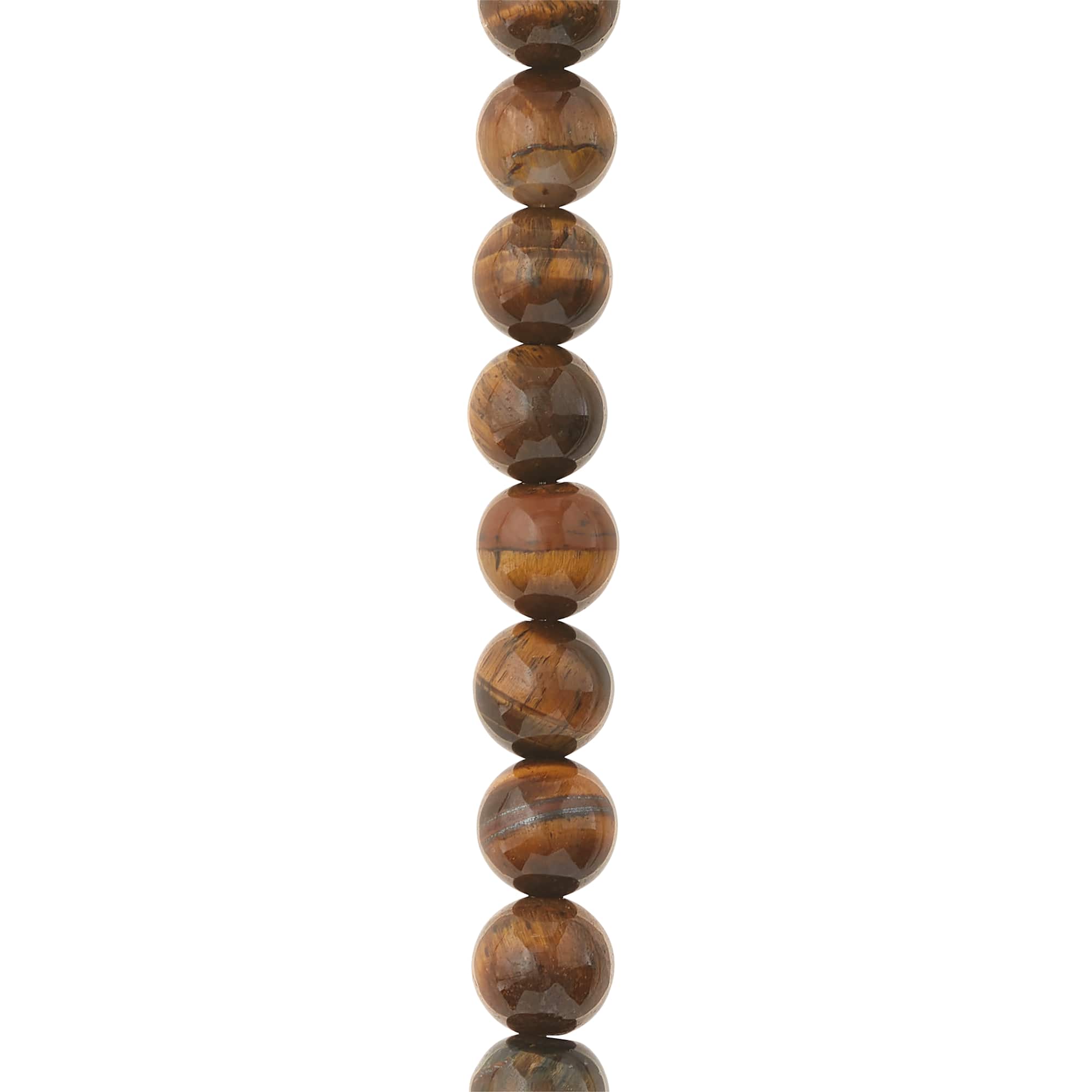 9 Pack: Brown Tiger's Eye Round Beads, 10mm by Bead Landing™